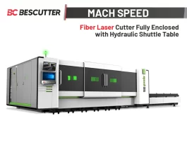 MACH SPEED 5’x10′ | 6000W -20000W | Fiber Laser Cutter Fully Enclosed with Hydraulic Shuttle Table